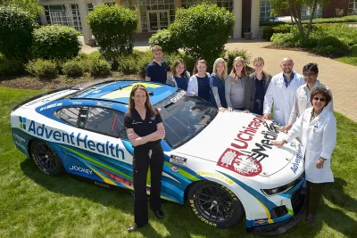 UChicago Medicine AdventHealth Car with Driver, Nurses, and Doctors