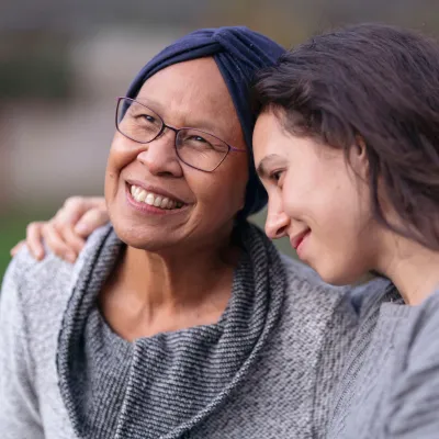 A Daughter Her Senior Mother Who is Battling Cancer