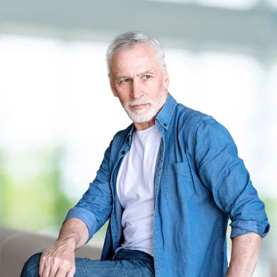 Senior Man Looking Away 