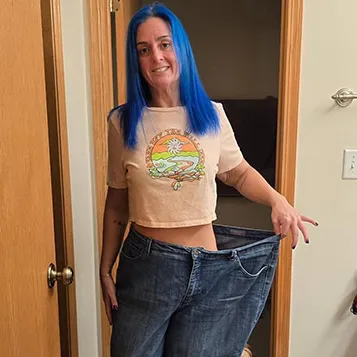 Michelle Wajda after bariatric surgery. 