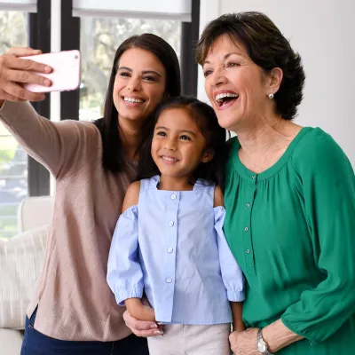 Family Taking Selfie