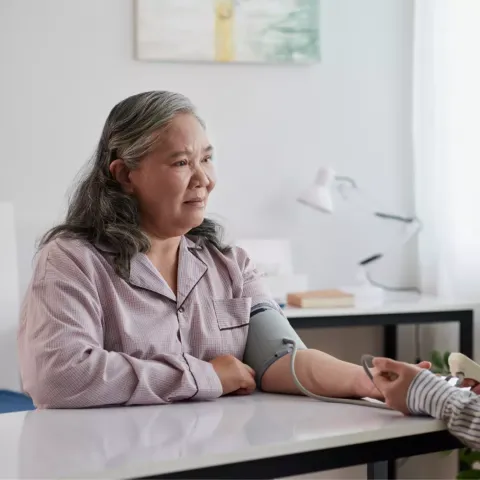 Woman Getting Her Blood Pressure Checked