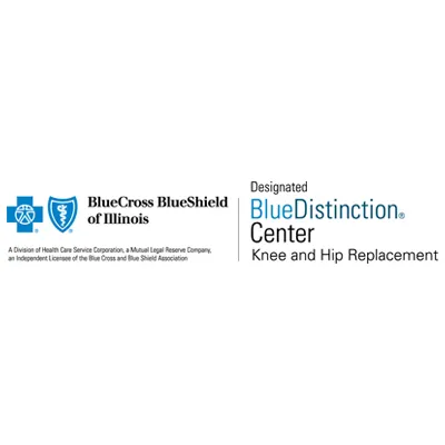 BlueCross BlueShield of Illinois Blue Distinction Center designation for knee and hip replacement.
