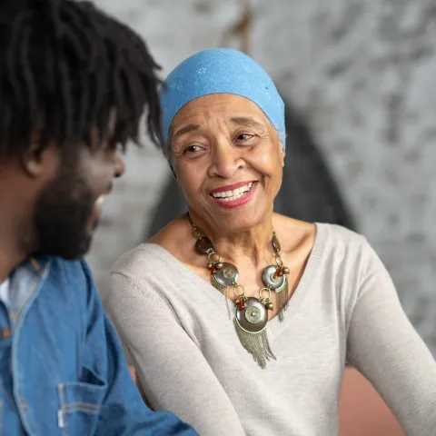 A smiling cancer survivor. 