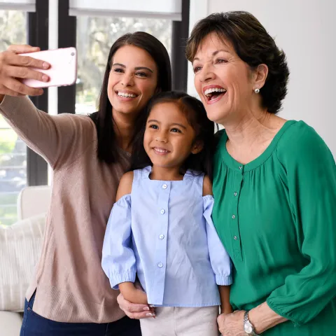 Family Taking Selfie