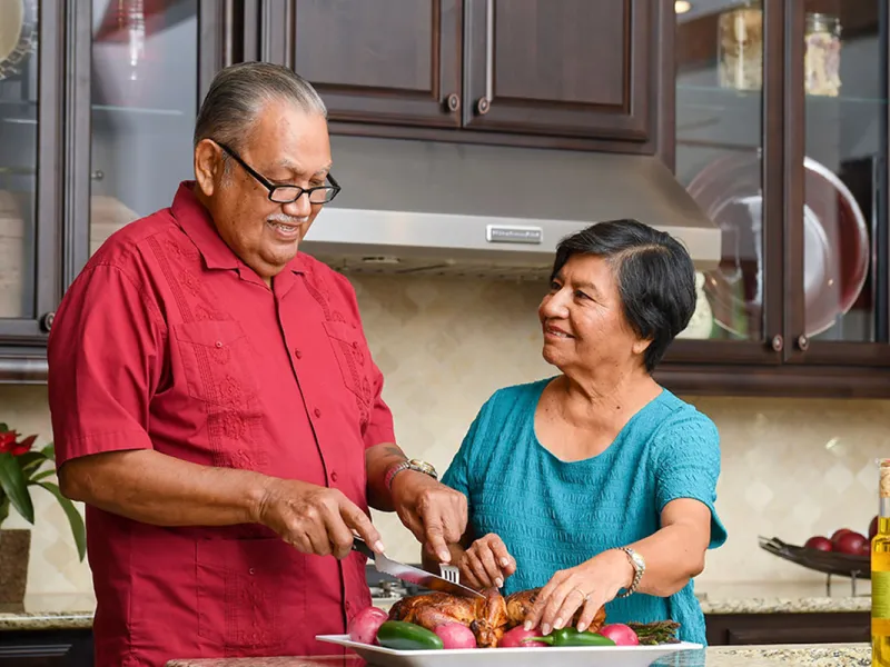 Couple Cooking Together