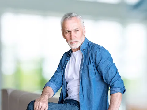 Senior Man Looking Away