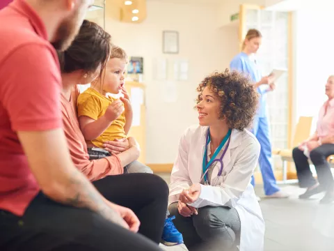 Doctor Attending to Child