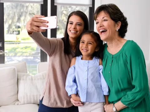 Family Taking Selfie