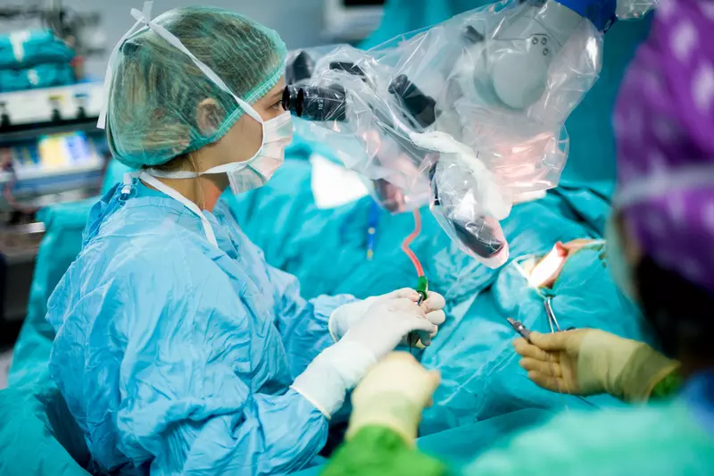 A Surgeon Uses Robotics to Perform Surgery.