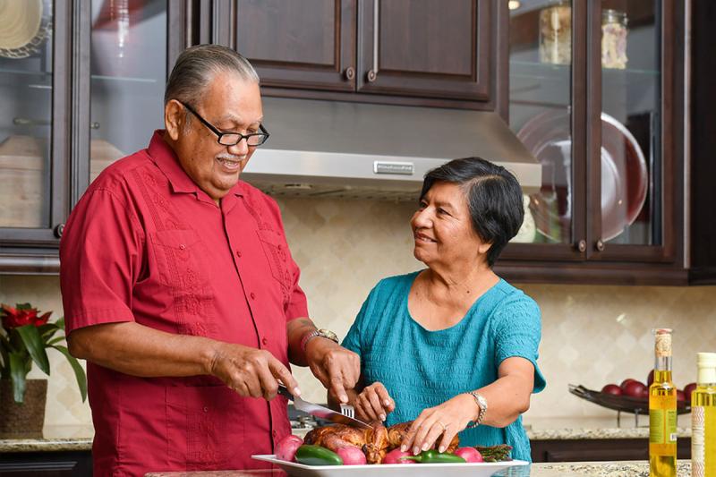 Couple Cooking Together