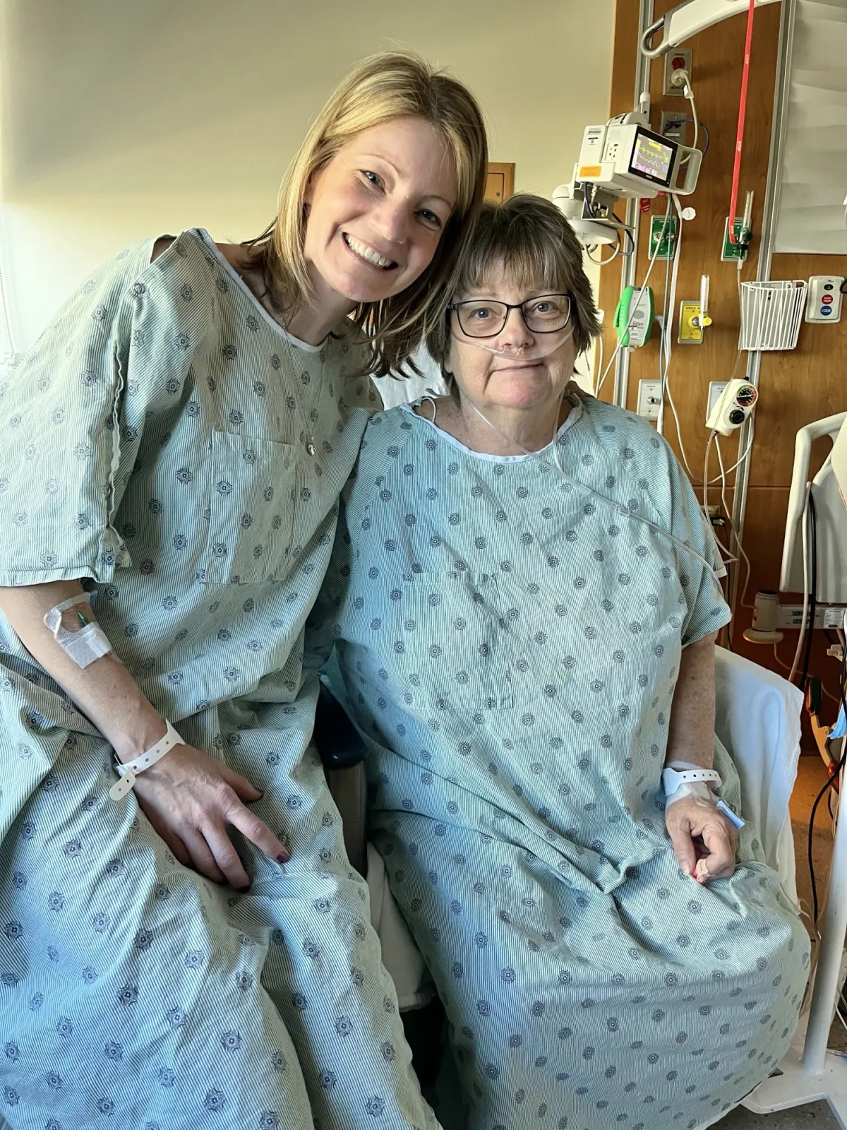 Nicole Fritz and Her Mom After Surgery