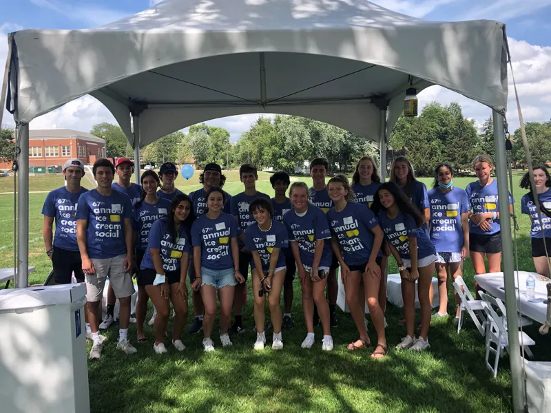 Group of teens at Junior Board Ice Cream Social Event